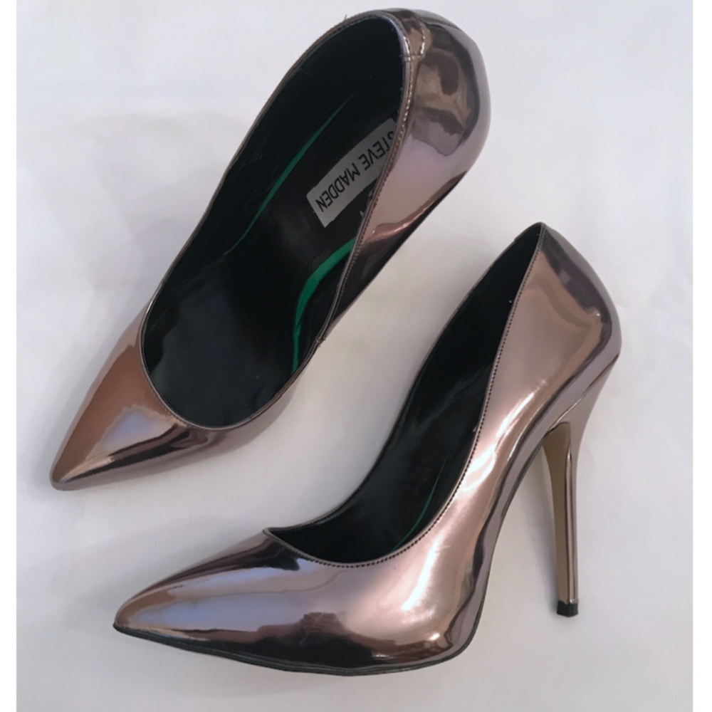 Metallic Pointed Toe Pumps - image 3